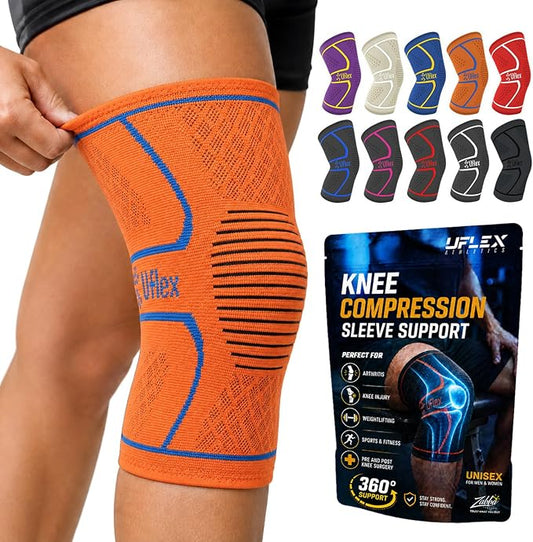 Knee Brace for Men and Women Knee Compression Sleeve Knee Support Wraps for Arthritis Joint Pain Relief, Workout, Swelling, Sports, Circulation, Running, Recovery for ACL & Meniscus Tear