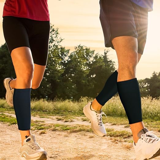 3 Pairs Calf Compression Sleeves for Men And Women Football Leg Sleeve Footless Compression Sock for Running Athlete Cycling (Black, Medium)