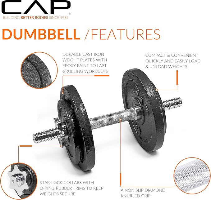 Cap Barbell Adjustable Dumbbell Weight Set | Multiple Options