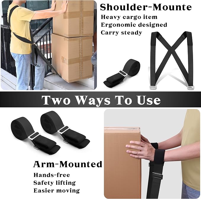 DEYACE Moving Straps 2-Person Lifting Straps for Moving Item up to 800 lbs