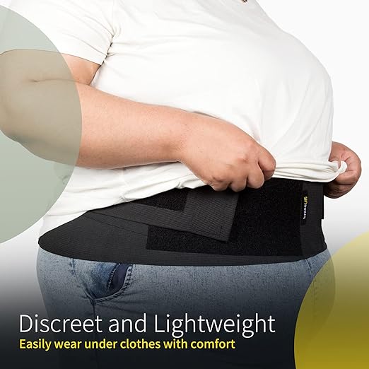 BraceUP Plus Size Back Brace for Woman and Man - Extra Large Lower Back Support with Straps and Compressions, Back Pain Relief, Abdominal Plus Size Binder (5XL 74-86 In)