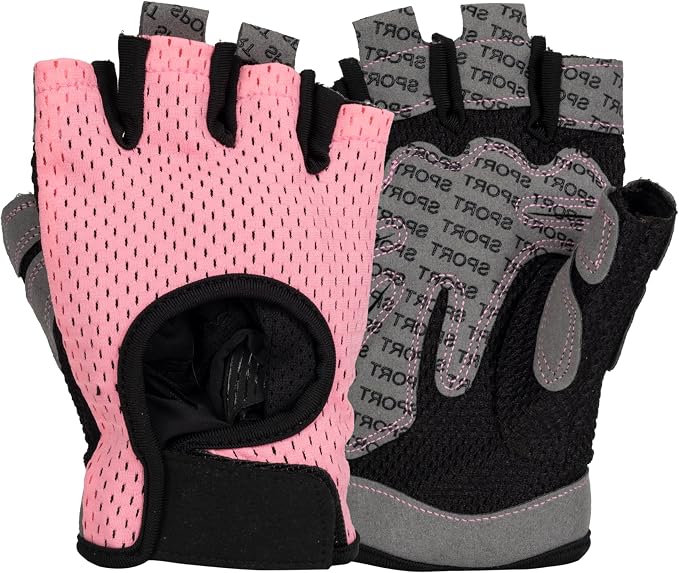 Workout Gloves for Men Women Fingerless Exercise Gloves with Anti-Slip Palm | Weightlifting Gloves for Women,Breathable Gym Cycling Yoga Gloves with Palm Padding