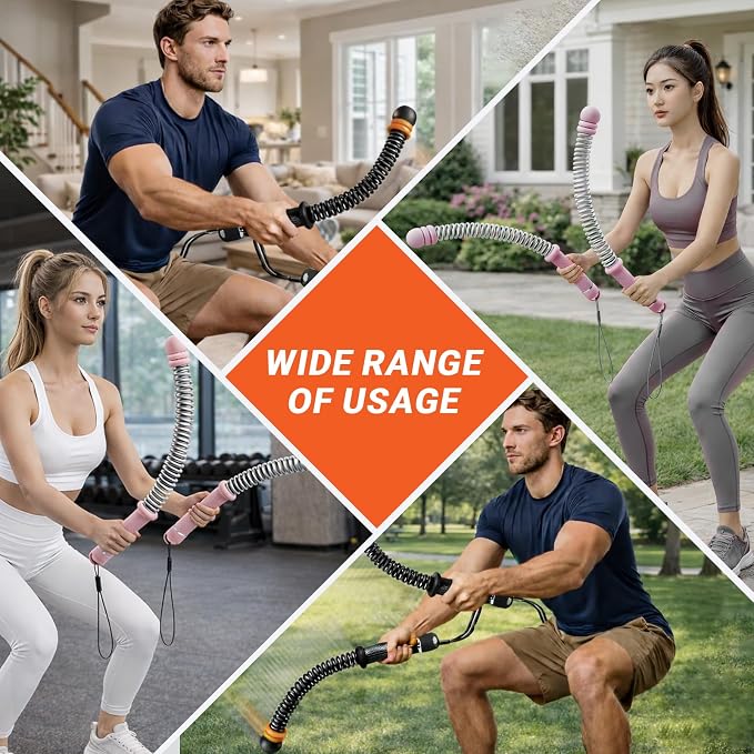 Ropeless Battle Ropes for Home Gym, Adjustable Weight, Weighted Workout Cords for HIIT, Strength, and Low-Impact Cardio Training, Home Gyms to Burn (Black)