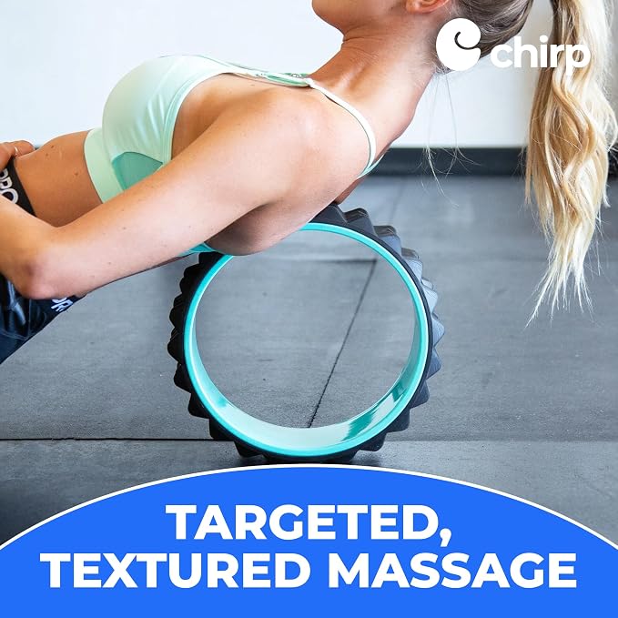 Chirp Wheel XR Acupressure Back Roller Set, 3-Pack, Mint | Acupressure Back Roller Set, Textured Foam Roller for Trigger Points, Deep Tissue Massage, 4/6/10 in