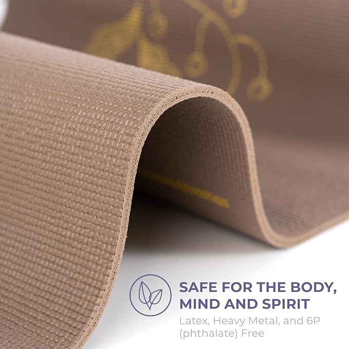 Ascend 6mm Thick Yoga Mat, 72x24in | Premium Non Slip Exercise Mat for Pilates, Workout, Stretching, Fitness, Training - Gym Mat for Home and Studio