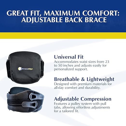 LSO Lumbar Support Back Brace, Herniated Disc, Sciatica, L0642 | Adjustable lower back support eases sciatica, bulging disc, degenerative disc disease & back sprain. Breathable, men & women