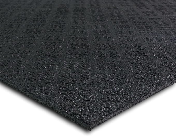 Mohawk Home Heavy Duty Rubber Stall Mat - Gym Floor- Under Dog Crate - All Purpose Utility 3' x 4' - 1/2" Thick - Diamond Texture