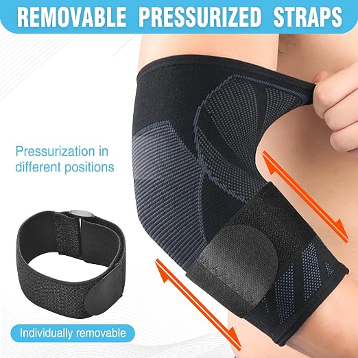 Arm Guards & Elbow Compression Sleeve (1 Pair)，Tennis Elbow Braces for Tendonitis and Tennis Elbow，Arm Supports Sleeves golfer，tennis elbow relief for women & men,elbow sleeve for weightlifting
