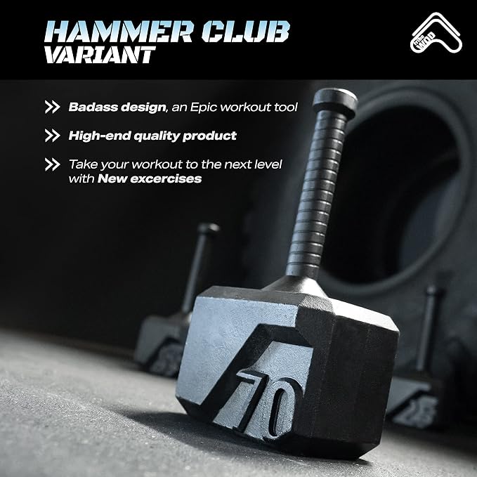 Tribe WOD Hammer Kettlebell 15-70lb + Adjustable | Cross Training Workout Equipment for Muscle Building, Cardio Fitness, Weights for Women & Men | Strength Training Kettlebells- New