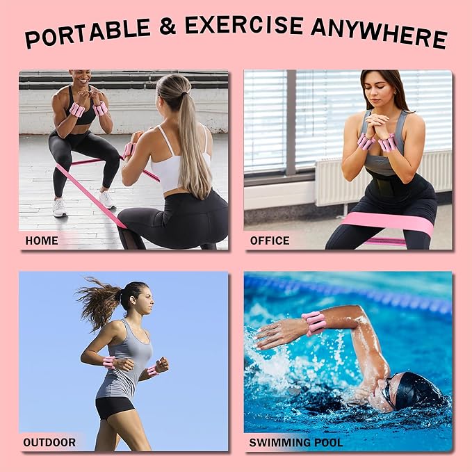 KANGFITER Long and Short 6 Fabric Resistance Bands Set with Door Anchor | Non-Slip Stretch Booty Bands for Working Out Women & Men, Loop Exercise Elastic Bands for Home Physical Therapy Yoga Pilates