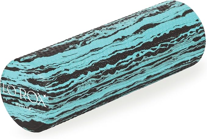 OPTP Lo Rox Travel-Size Foam Roller – Moderately Firm, Round, 12" x 4" | For physical therapy, Pilates, exercise & self-massage, by fascia & alignment expert Lauren Roxburgh, Moderate density
