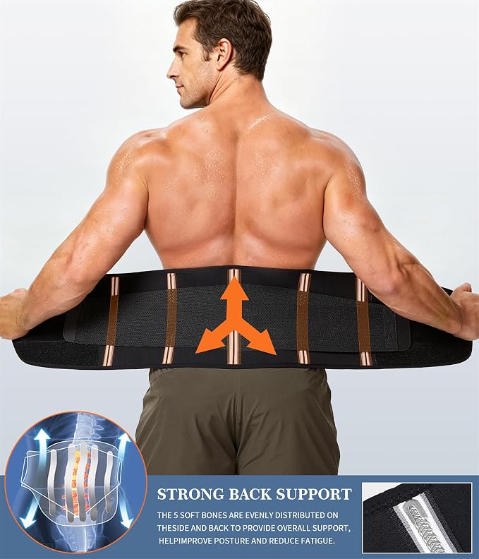 Neoprene Waist Trimmer Ab Belt for Men Waist Trainer for Women Corset Slimming Body Shaper Workout Sauna Sweat Band