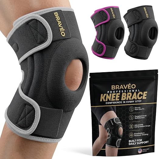 Knee Brace for Women & Men - Adjustable Patella Support & Side Stabilizers | Patella Gel Pad, Compression Support, Meniscus Support, ACL & MCL Support, Knee Pain Relief, Please Check Size Chart (XL)