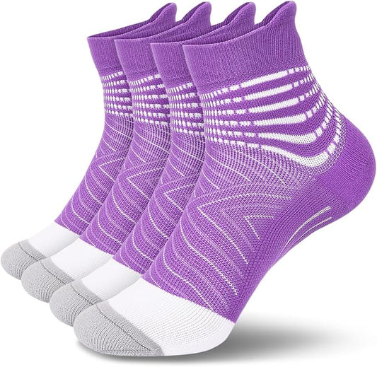 IRAMY Compression Ankle Support Socks Women - Wicking, Cushioned Athletic, Plantar Fasciitis Relief 2/3/6 Pairs