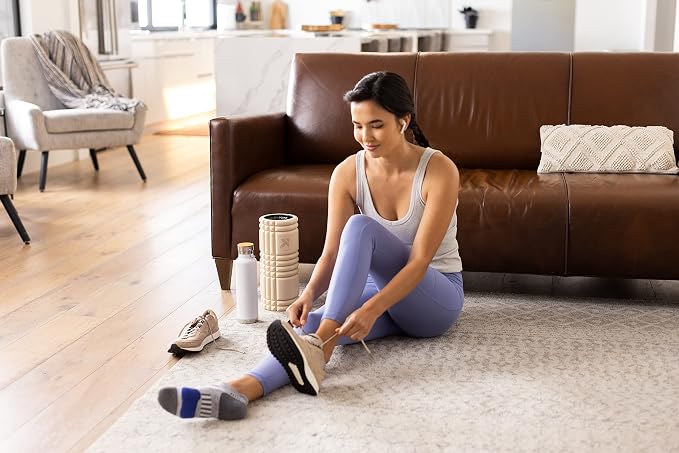 TRIGGERPOINT Performance Therapy Grid Patented Multi-Density Foam Massage Roller (30% Renewable Materials) Exercise, Deep Tissue Muscle - Muscle Pain&Tightness, Improves Circulation (13"), Tan