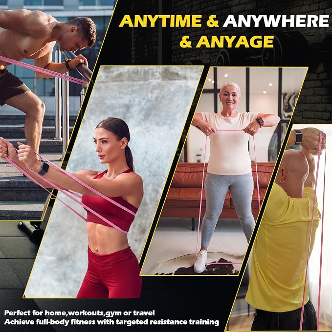 Seenelling 36 Pcs Resistance Bands Bulk Elastic Workout Bands for Home Gym Strength Training Yoga and Physical Exercise Loop for Men and Women