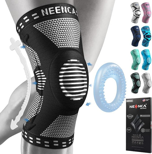 NEENCA Knee Braces for Knee Pain Relief, Compression Knee Sleeves with Patella Gel Pad & Side Stabilizers, Knee Support for Weightlifting, Running, Workout, Arthritis, Meniscus Tear, Men Women. ACE-53 | Patented Patella Gel Pad & Side Stabilizers, Comp...