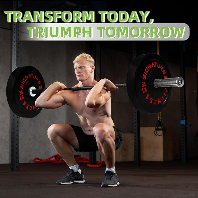 Fitvids 2-Inch Olympic Rubber Weight Plates Sets, Bumper Plates Set Barbell for Strength Training, 160-370 Lbs Multiple Options