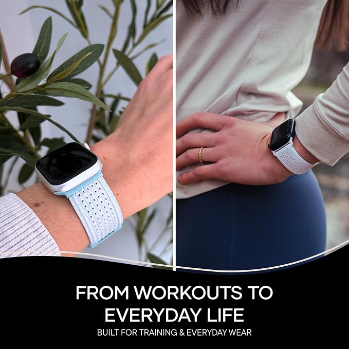 Solace Sport Adapt Bands - Apple Watch Bands, Breathable Nylon with Magnetic Clasp, Unisex Smart Watch Band, Apple Watch Strap
