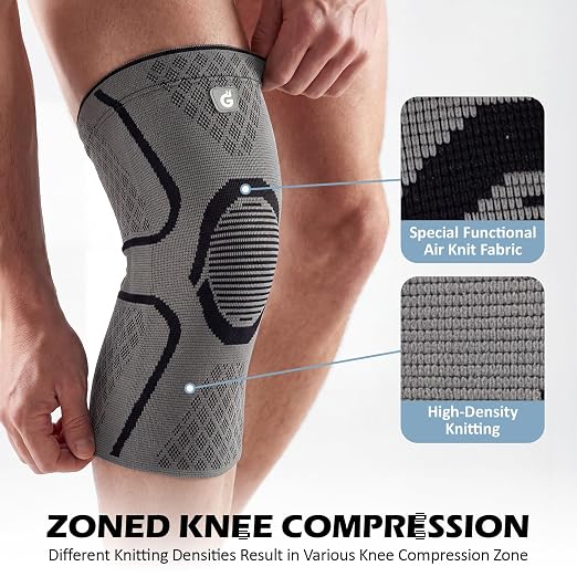 GOOGAH Knee Brace for Women Men - Knee Compression Sleeve for Knee Pain Relief, Arthritis, Meniscus Tear, ACL & MCL Support (2 Pack)