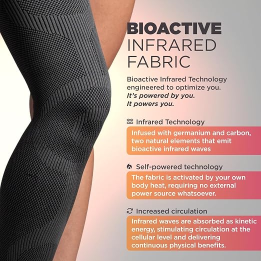 Incrediwear Leg Sleeve – Infrared Full Leg Sleeves for Women and Men Supporting Pain Relief, Swelling, Muscle Recovery, Post-Op, Lymphedema, ACL Recovery (Charcoal, X-Large)