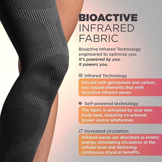 Incrediwear Leg Sleeve – Infrared Full Leg Sleeves for Women and Men Supporting Pain Relief, Swelling, Muscle Recovery, Post-Op, Lymphedema, ACL Recovery (Charcoal, Large)