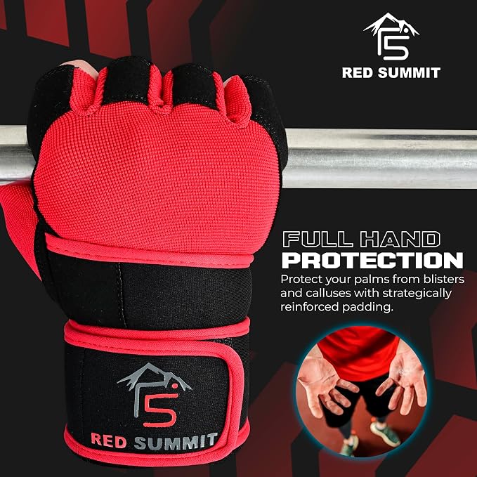 Weight Lifting Gym Gloves for Men & Women, Workout Exercise Gloves with Wrist Support & Anti-Slip Palm for Hanging, Rowing, Pullups, Bodybuilding, Powerlifting & Calisthenics