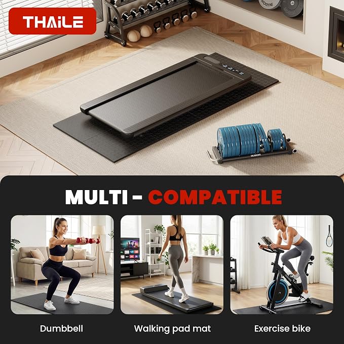Walking Pad Treadmill Mat for Carpet Floors,55x24 Hardwood Floor Protection | Treadmill Mat for Hardwood Under Walking pad Treadmill Bike Exercise Equipment, Noise Shock Absorption, Stationary