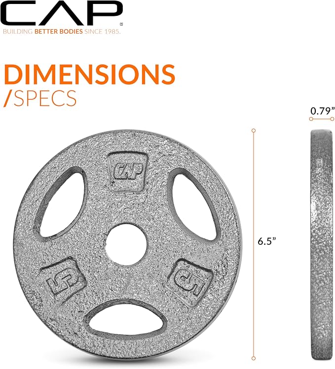 CAP Barbell Standard 1-Inch Grip Weight Plates