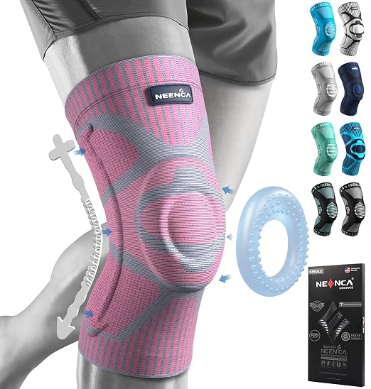 NEENCA Professional Knee Brace, Medical Knee Support for Women & Men Relief | Patented Patella Gel Pad & Side Stabilizers, Compression Sleeve for Knee Pain, Swelling, ACL, PCL, Arthritis, Sports, Workout