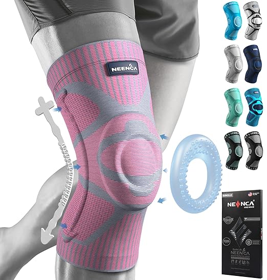 NEENCA Professional Knee Brace, Medical Knee Support for Women & Men Relief | Patented Patella Gel Pad & Side Stabilizers, Compression Sleeve for Knee Pain, Swelling, ACL, PCL, Arthritis, Sports, Workout
