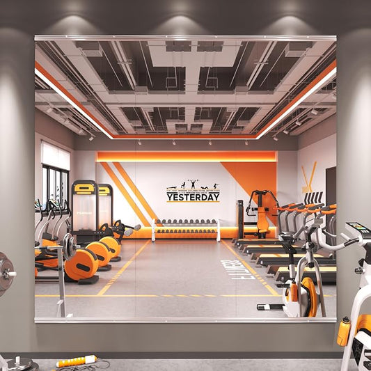 Amorho Gym Mirror, 67''x24''(Each)-3PCS | Tempered Glass, Frameless Full Body Mirror for Home, Yoga Studios, Dance Rooms, Garage Gyms.