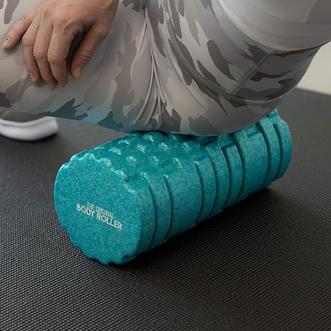 The Original Body Roller - High Density Foam Roller Massager for Deep Tissue Massage of The Back and Leg Muscles - Self Myofascial Release of Painful Trigger Point Muscle Adhesions - 13" Turquoise