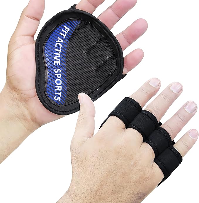 Workout Gloves for Gym - Durable Gym Grips, & Grip Pads - Rubber Padding to Avoid Calluses - Suits Men & Women