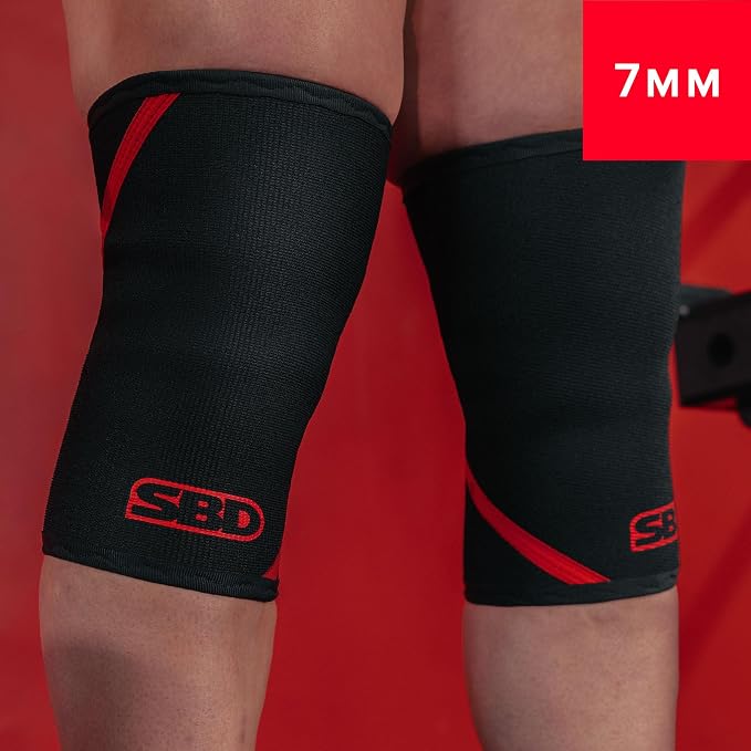 SBD 7mm Powerlifting Knee Sleeves - IPF Approved - Maximum Support | Engineered for unrivaled stability in heavy squats and competition lifts.