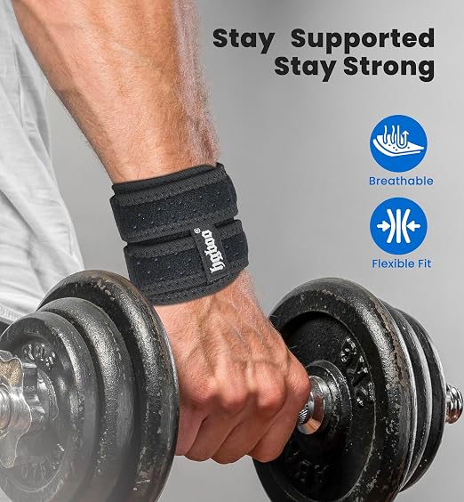 2-Pack TFCC Wrist Brace Support for Ulnar Pain, Carpal Tunnel & Tendinitis Relief, Dual Adjustable Straps Wrist Wrap, Breathable Comfortable Wrist Brace for Sports, Work & Daily Use (Black)