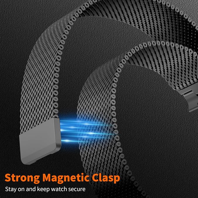 Bands Compatible with Apple Watch Ultra 3/2/1 Band 49/46/45/44mm | Milanese Loop Magnetic Stainless Steel Strap for iWatch Ultra SE 3/2/1 Series 11 10 9 8 7 6 5 4 3 2 1 Men, Dark Gray