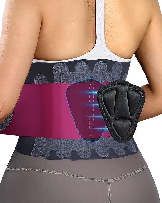 0.5mm Ultra Thin Back Brace for All Day Comfort, Wear under Clothes | Slim Fit & Invisible Back Support, Seamless Design, Removable Lumbar Pad, Adjustable Compression, Lower Back Pain Relief
