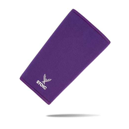 Stoic 7mm Neoprene Knee Sleeves for Men & Women - Purple, X-Small
