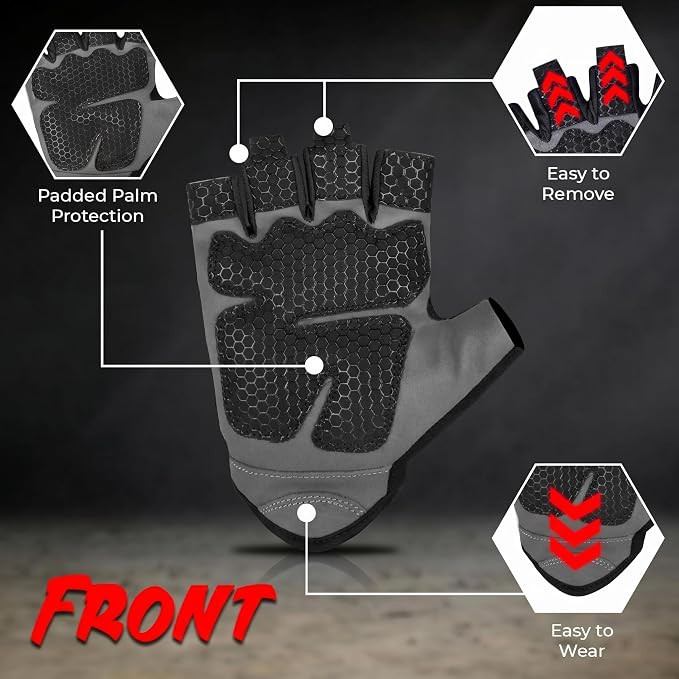 LIONCO Workout Gloves for Men Women,Weight Lifting Gloves with Breathable Gel Padded Excellent Grip for Gym Exercise,Cycling,Weightlifting,Fitness Training,Pull Ups and Climbing and Rowing