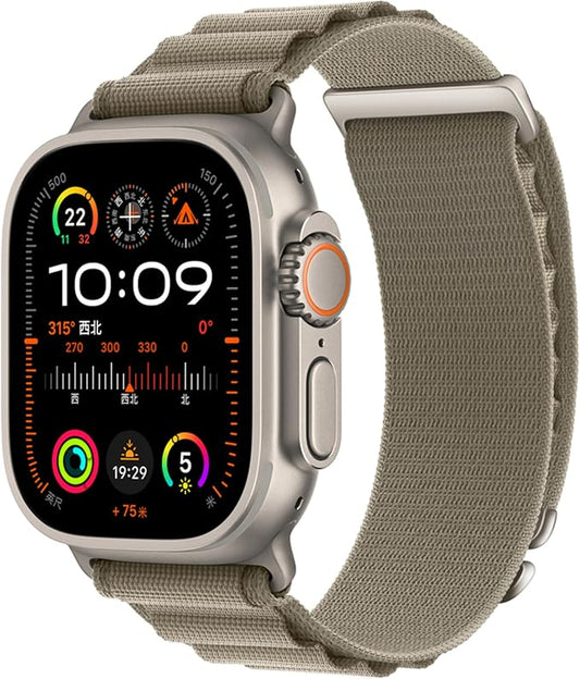 Alpine Nylon Sport Bands Compatible with Apple Watch Ultra Band 49mm 46mm 45mm 44mm 42mm Men Women, Stretch Loop Strap with D-Hook for iWatch Series 10 Ultra SE 9 8 7 6 5 4 3 2 1