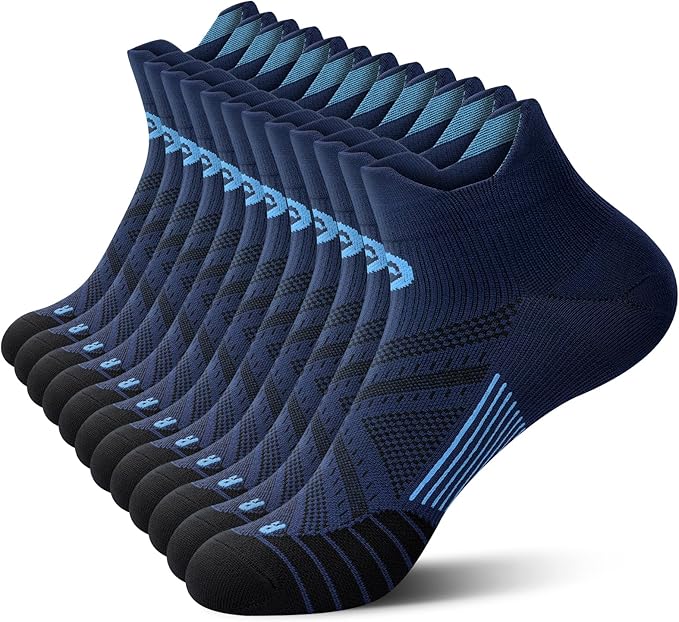 Compression Socks for Men Women Ankle Running Socks for Plantar Fasciitis | Low Cut Athletic Ankle Socks with Ankle & Arch Support for Running, Cycling, Golf, Work, Plantar Fasciitis Relief