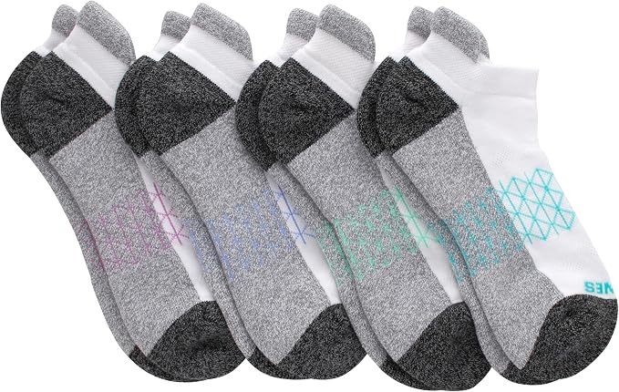 Hanes Women's Socks, 4-pack, Absolute Active Cushioned Moisture-wicking Best Women's Socks, Crew, Ankle and No Show