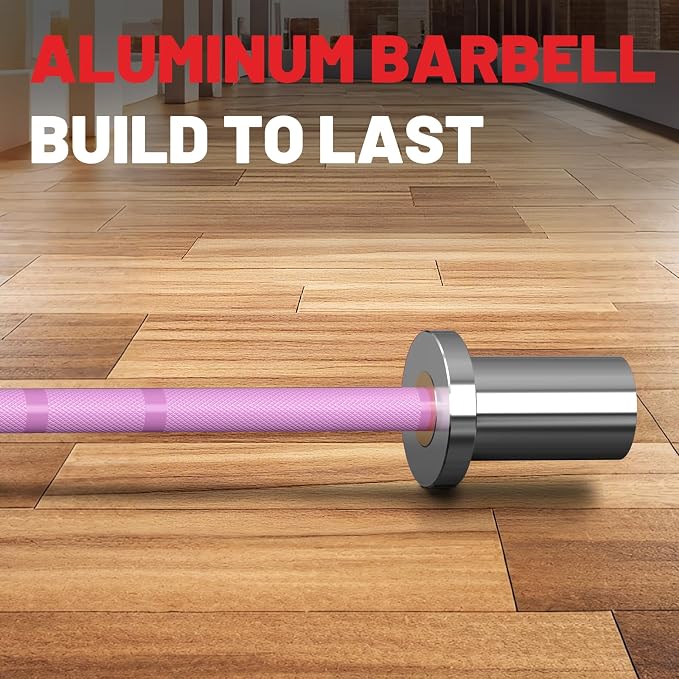 5LB Mini Barbell Bar 4ft Technique Training Barbell For Beginner Women kid | PAPABABE 5LB Mini Barbell Bar 4ft Technique Training Barbell for Beginner Women kid 2-inch Plate Barbell for Home Gym Fitness