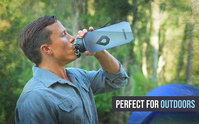 Embrava 40 oz Water Bottle - Large BPA Free Sports Bottle for Gym Hiking - Wide Mouth Leak Proof Fast Flow - Durable Reusable Tritan Plastic - Carry Ring - Sport Water Bottles for Men Women