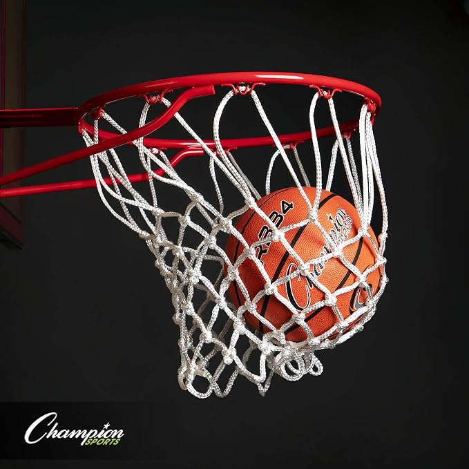 Champion Sports Rubber Basketballs – Durable Indoor & Outdoor Training & Recreational Game Balls, Multiple Sizes & Colors