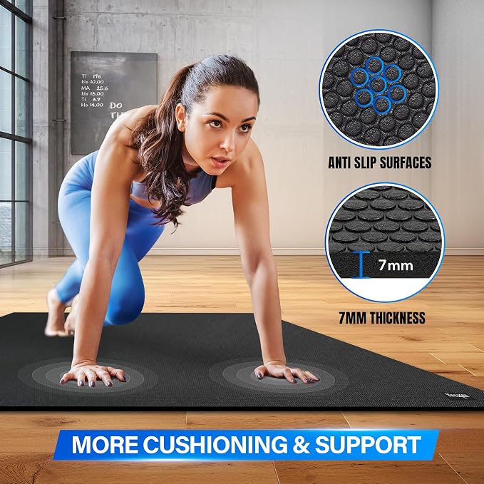 YES4ALL Exercise Mat for Home Gym, Fitness Workout Mats