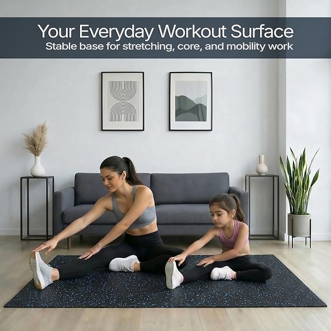 Flooring Inc's 1/4" Thick Tough Rubber Flooring Roll | Flexible Recycled Rubber Floor Mats for Home Gym | Heavy Duty Rubber Mat for Home Gyms, Sheds, Horse Stall Mat or Trailer