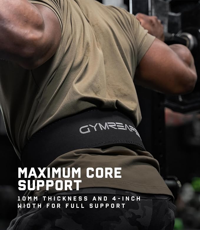 Gymreapers 10MM Lever Weightlifting Belt Leather Adjustable Heavy Duty Buckle Belt, IPF Approved for Powerlifting, Weightlifting, and Strength Training