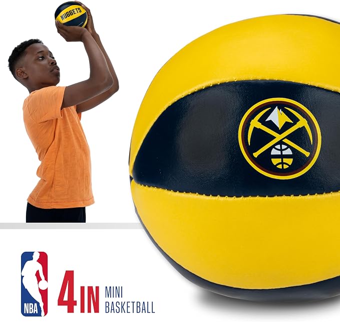 Franklin Sports NBA Toy Basketballs - 2 Pack of Kids Soft Mini Basketballs for Over The Door + Indoor Hoops - NBA Fan Shop